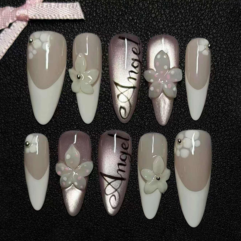 30pcs Almond Shape French Fake - Resin Art Alphabet recension och pris