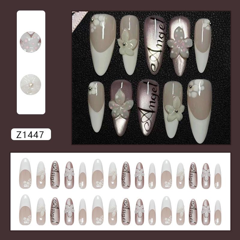 30pcs Almond Shape French Fake - Resin Art Alphabet recension och pris