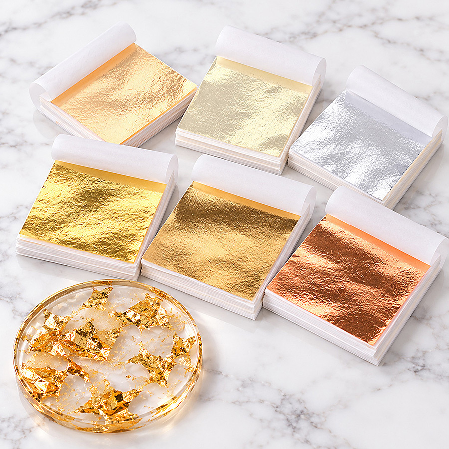 100 Sheets Golden Foil Paper f - Resin Art Wedding Gift recension och pris