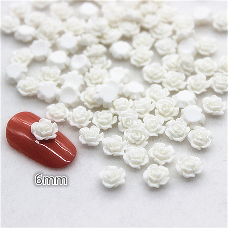 100pcs 6mm Resin Mini Rose Flo - Resin Art Rose recension och pris
