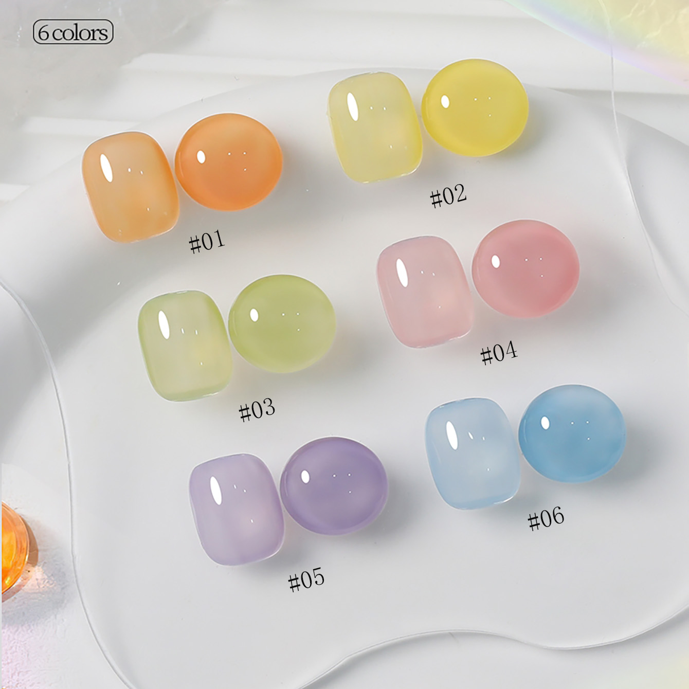 1-6pcs PSK New Macaron Candy O - Resin Art Equipment recension och pris